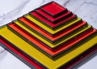 CIQ Certificate Technicolor Square Ceramic Dinner Plate