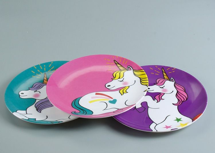 Unicorn Printed Unbreakable A Grade Kids Melamine Dinner Sets