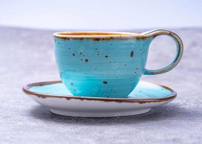Afternoon Tea 90cc Ceramic Mug Cup And Saucers Hand Painted