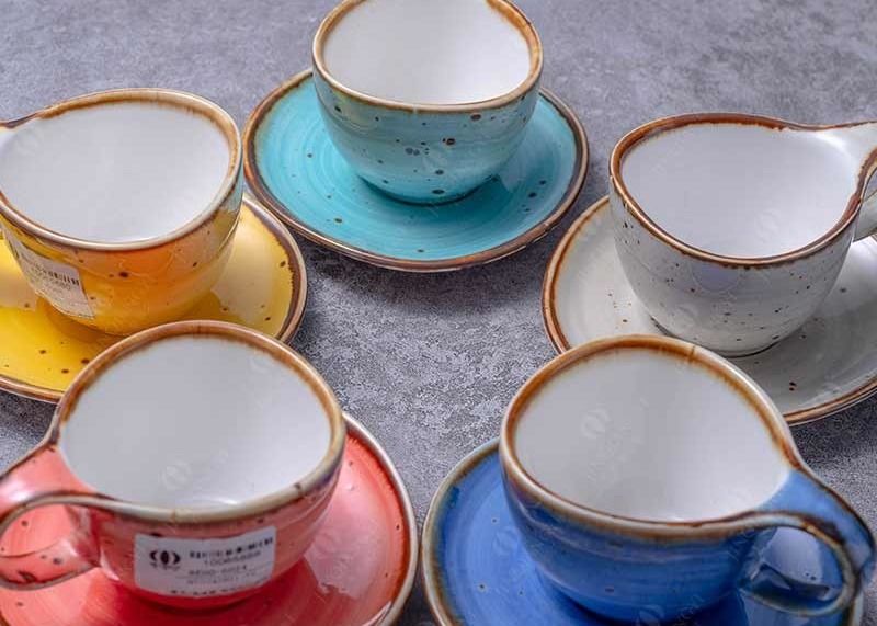 Afternoon Tea 90cc Ceramic Mug Cup And Saucers Hand Painted