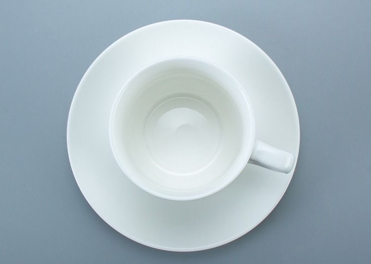 SGS White Stackable Ceramic Mug Cup With Handle